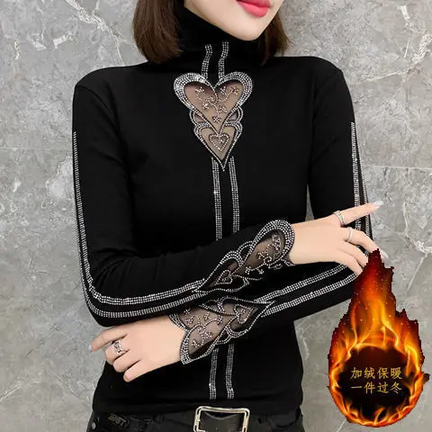 New Plush High Collar Top Slim Bottomed Shirt Women's Autumn and Winter Long Sleeve T-shirt Frosted
New Plush High Collar Top Slim Bottomed Shirt Women's Autumn and Winter Long Sleeve T-shirt Frosted