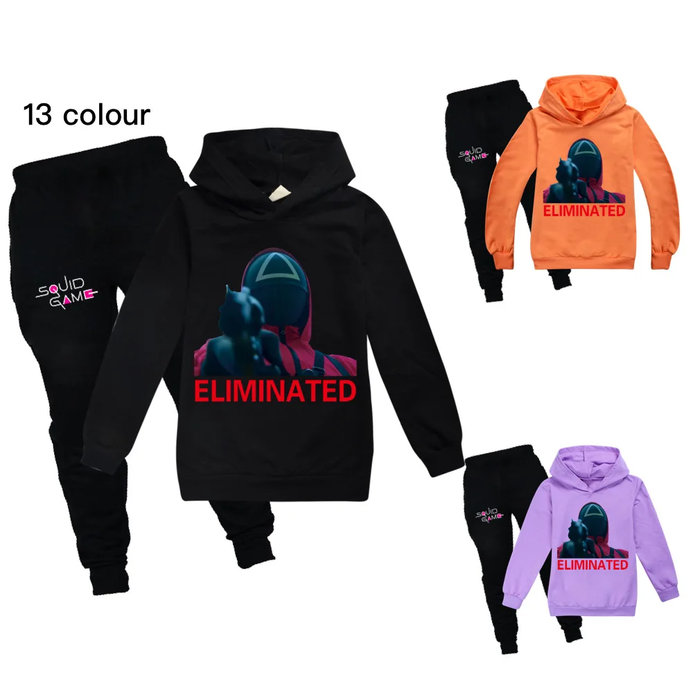 Squid Game Fashion Brand Girls Two-piece Suit Cotton Sports 2-piece Suit Boys Sportswear Hoodie Tops Sports Cropped Trousers
Squid Game Fashion Brand Girls Two-piece Suit Cotton Sports 2-piece Suit Boys Sportswear Hoodie Tops Sports Cropped Trousers