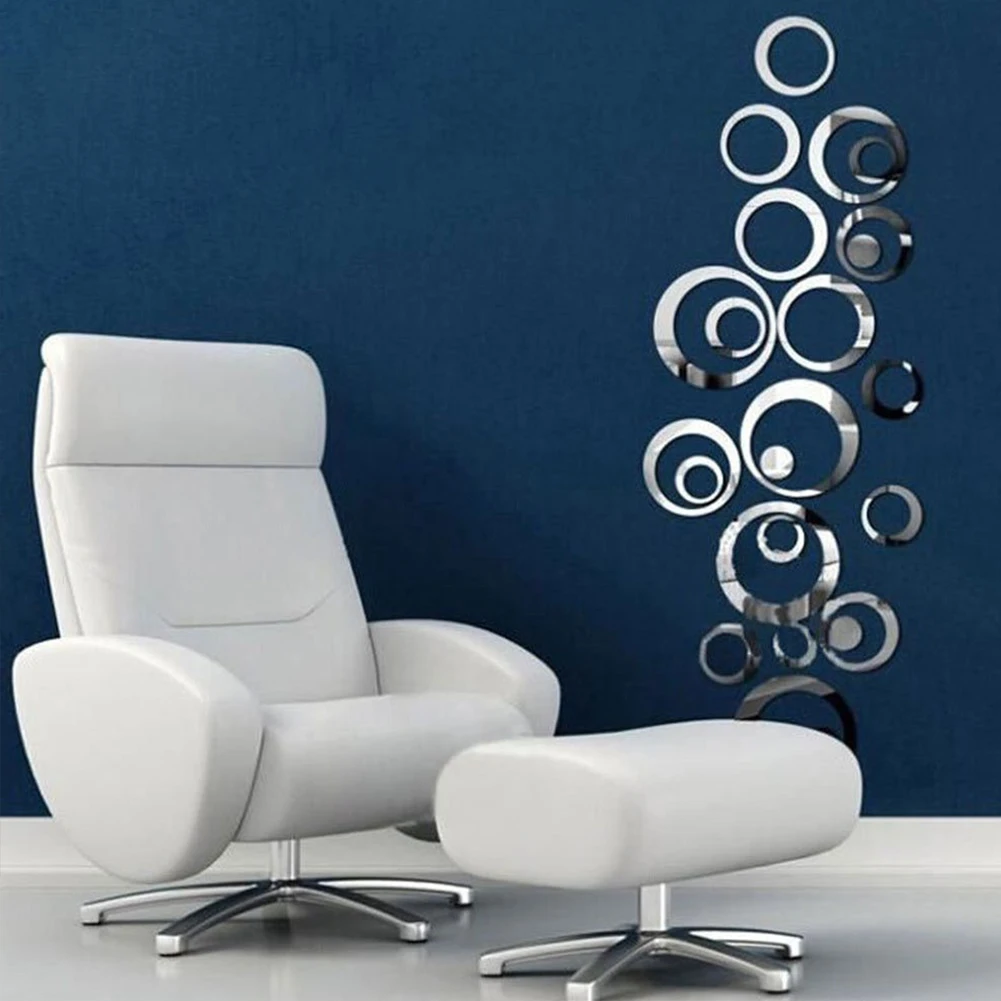 Mirror Wall Sticker Circle Wall Decal Decoration Adhesive Acrylic 3D Mirror Art Removable for Living Room Silver 140mm 24PCS
Mirror Wall Sticker Circle Wall Decal Decoration Adhesive Acrylic 3D Mirror Art Removable for Living Room Silver 140mm 24PCS