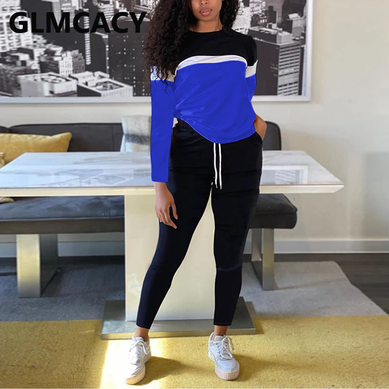 Women Two Piece Tracksuit Set Outfits Long Sleeve Colorblock Top & Casual Drawstring Pant
Women Two Piece Tracksuit Set Outfits Long Sleeve Colorblock Top & Casual Drawstring Pant