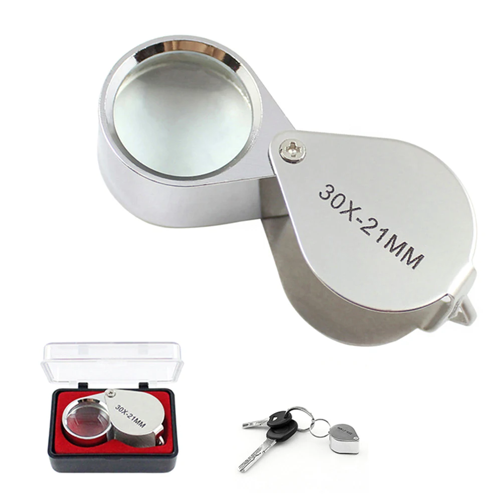 30X Jewelry Loupe Magnifier Portable Foldable Mini Magnifying Glass with Storage Box for Rocks Xmas Gifts for Kids Friends
30X Jewelry Loupe Magnifier Portable Foldable Mini Magnifying Glass with Storage Box for Rocks Xmas Gifts for Kids Friends