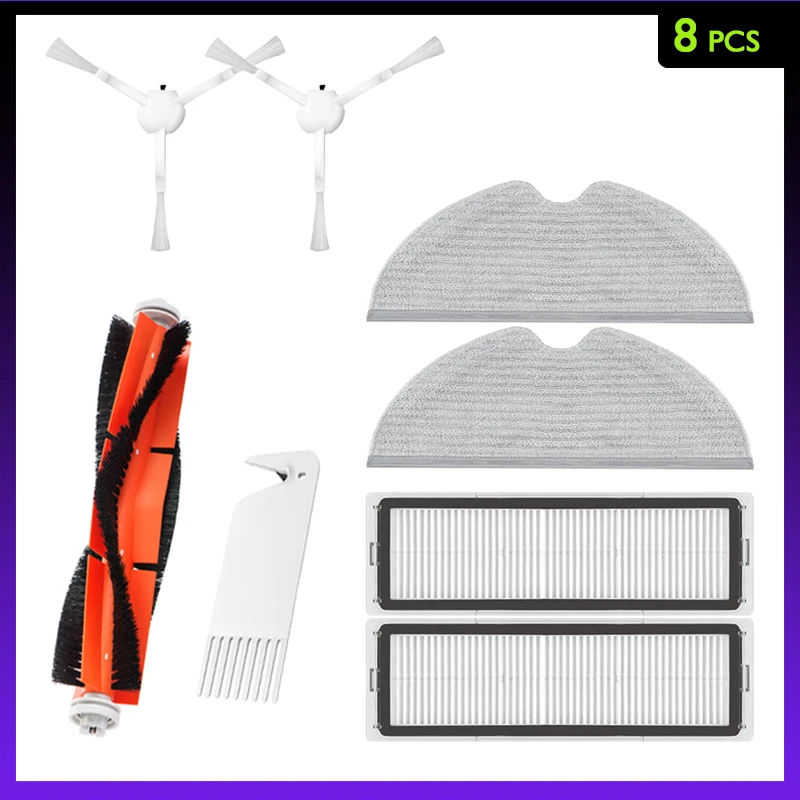 8 PCS Hepa Filter Main Brush Mop Replacement Kit for Xiaomi Mijia 1C/STYTJ01ZHM Mi Robot Cloth Vacuum Cleaner Parts Accessories 
8 PCS Hepa Filter Main Brush Mop Replacement Kit for Xiaomi Mijia 1C/STYTJ01ZHM Mi Robot Cloth Vacuum Cleaner Parts Accessories