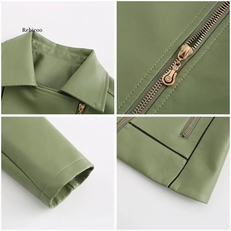 New Autumn Women Leather Jacket Casual Lapel Slim Leather Jacket Women Fashion Urban Leisure Pu Zipper Short Leather Women
New Autumn Women Leather Jacket Casual Lapel Slim Leather Jacket Women Fashion Urban Leisure Pu Zipper Short Leather Women