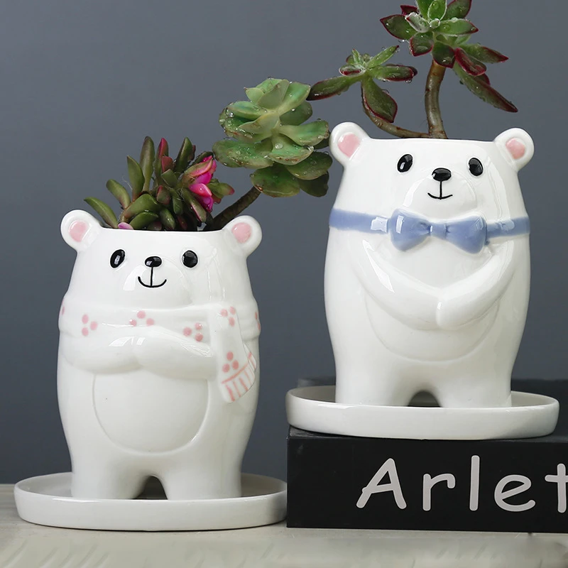 Корейский мультяшный креативный медведь, керамические суккулентные цветочные горшки, простое украшение для офиса, настольное украшение, Г...
Корейский мультяшный креативный медведь, керамические суккулентные цветочные горшки, простое украшение для офиса, настольное украшение, Г...