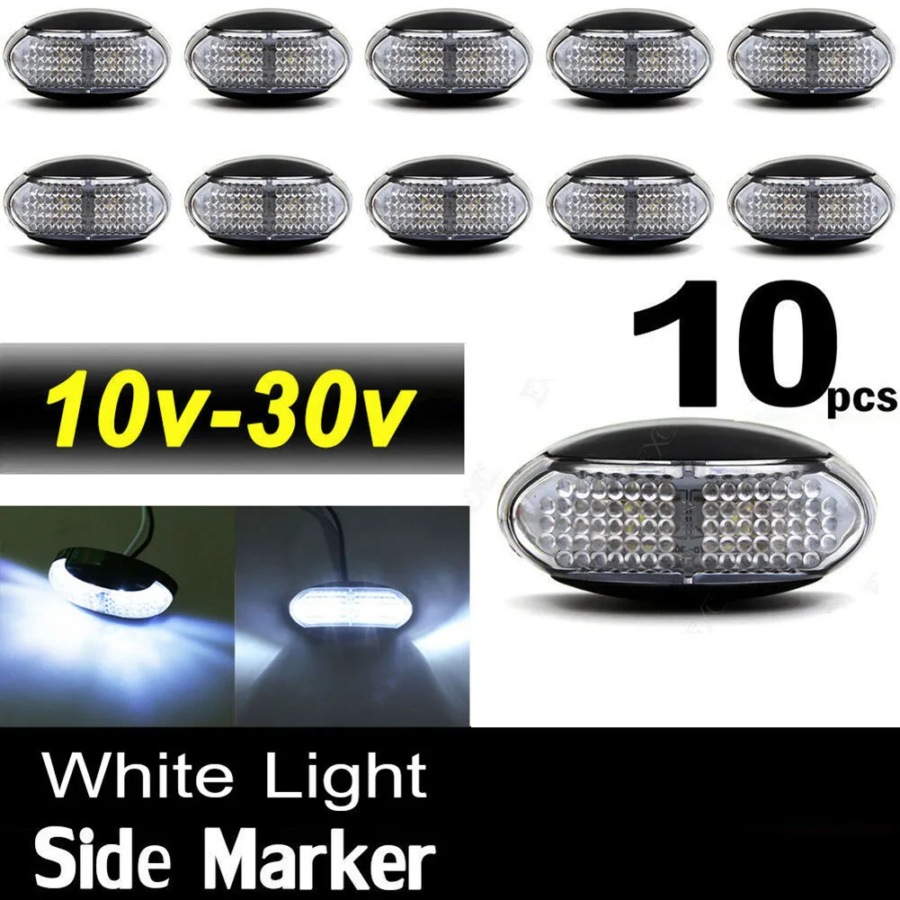 10X White LED Side Marker Light Clearance Lamp Car Truck Trailer Caravan 10V-30V Highlight Piranha Light Turn Signal
10X White LED Side Marker Light Clearance Lamp Car Truck Trailer Caravan 10V-30V Highlight Piranha Light Turn Signal