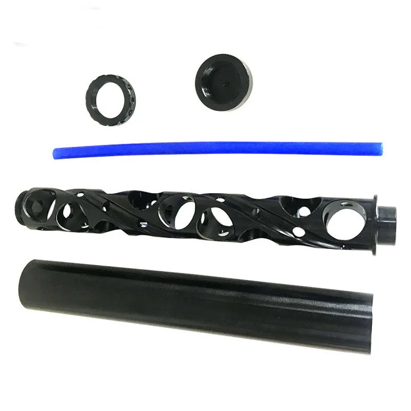 

12"Black Spiral 1/2-28 5/8-24 Single Core Black Aluminum Tube Car Fuel Filter Solvent Trap For NAPA 4003 WIX 24003 filtro