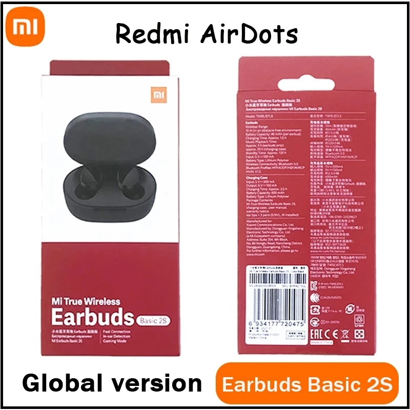 10 Pieces/Lot Original Xiaomi Mi True Wireless Earbuds Basic 2s Redmi Airdots 2s TWS Bluetooth Headset Game Mode Touch Control
10 Pieces/Lot Original Xiaomi Mi True Wireless Earbuds Basic 2s Redmi Airdots 2s TWS Bluetooth Headset Game Mode Touch Control