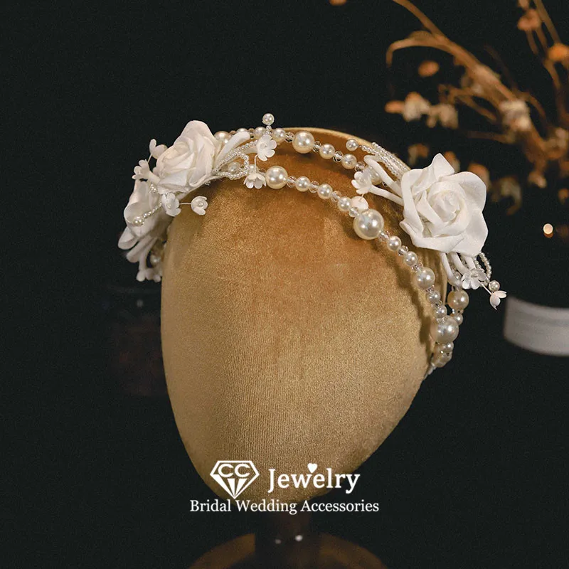 CC Romantic Hairbands Women Hair Accessories Wedding Hairwear Bridal Headdress Engagement Jewelry Rose Shape Headpiece AN249
CC Romantic Hairbands Women Hair Accessories Wedding Hairwear Bridal Headdress Engagement Jewelry Rose Shape Headpiece AN249