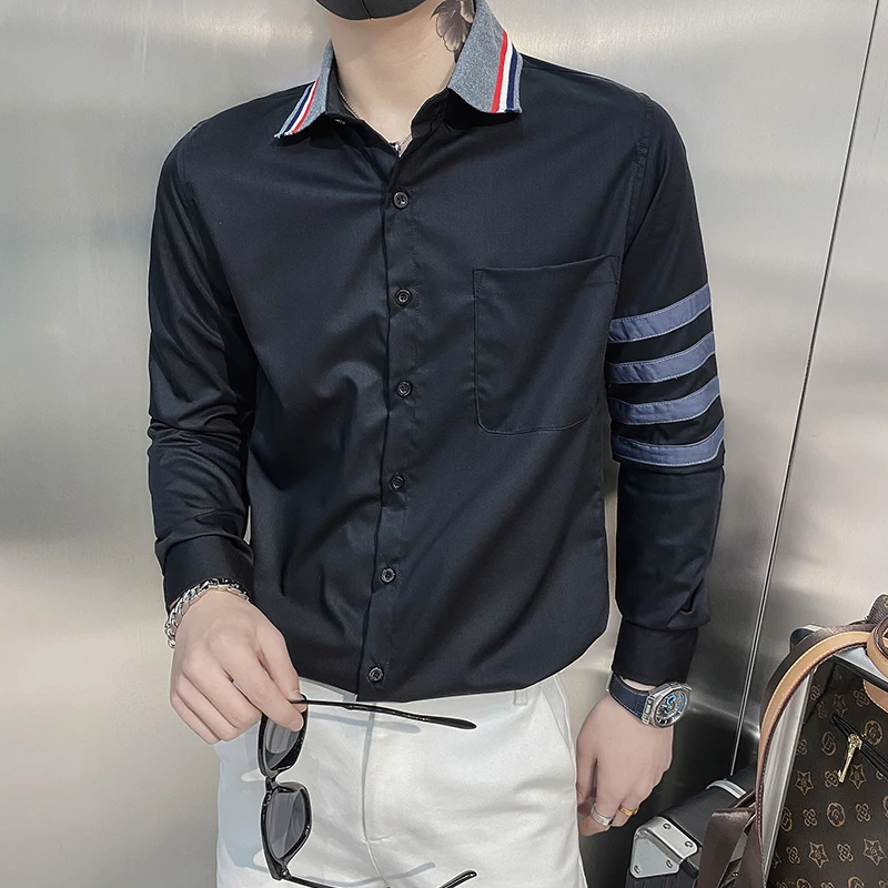 Brand Striped Shirts Men Long Sleeve Slim Business Dress Formal Dress Shirts Fashion Streetwear Social Party Casual Shirt Camisa
Brand Striped Shirts Men Long Sleeve Slim Business Dress Formal Dress Shirts Fashion Streetwear Social Party Casual Shirt Camisa