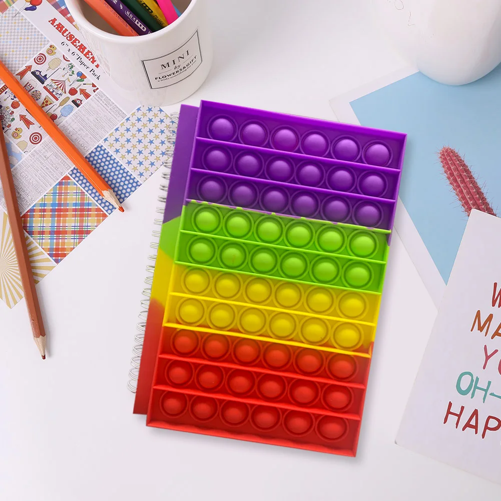 Push Bubble Notebook Silicone Cover Student Notepad Stress Relief for Children Squeeze Sensory Decompression Fidget Toys
Push Bubble Notebook Silicone Cover Student Notepad Stress Relief for Children Squeeze Sensory Decompression Fidget Toys