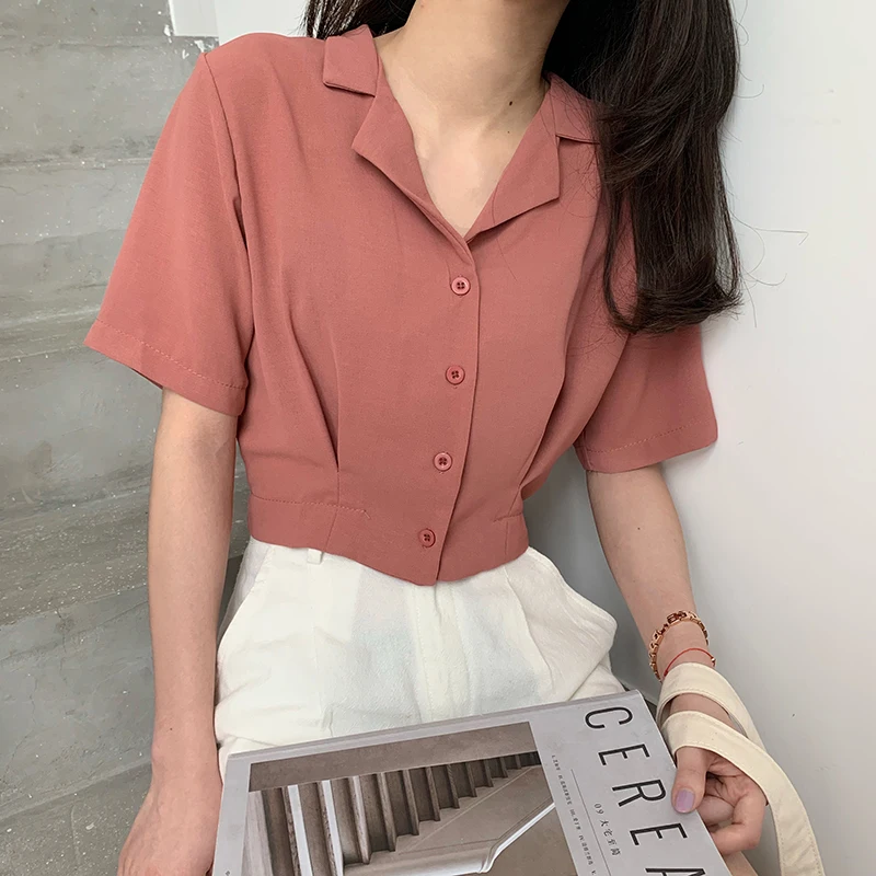 5 colors femme womens short tops 2020 summer korean style loose solid color short sleeve shirt women short blouses (N0018)
5 colors femme womens short tops 2020 summer korean style loose solid color short sleeve shirt women short blouses (N0018)