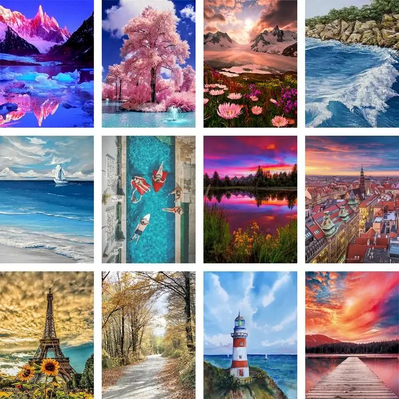GATYZTORY pictures by numbers Landscape canvas wall paintings Decoration for home painting by numbers
GATYZTORY pictures by numbers Landscape canvas wall paintings Decoration for home painting by numbers