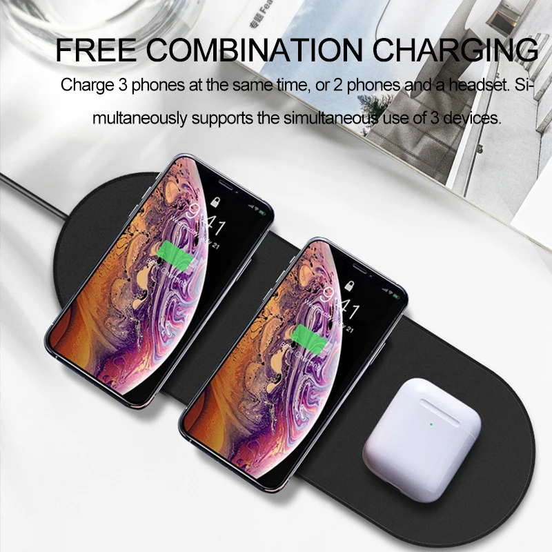 iONCT 20W Wireless Charger For iPhone X XS 11pro XR Fast Qi Wireless 3 in 1 Charging for Airpods 2019 wireless charging Pad
iONCT 20W Wireless Charger For iPhone X XS 11pro XR Fast Qi Wireless 3 in 1 Charging for Airpods 2019 wireless charging Pad