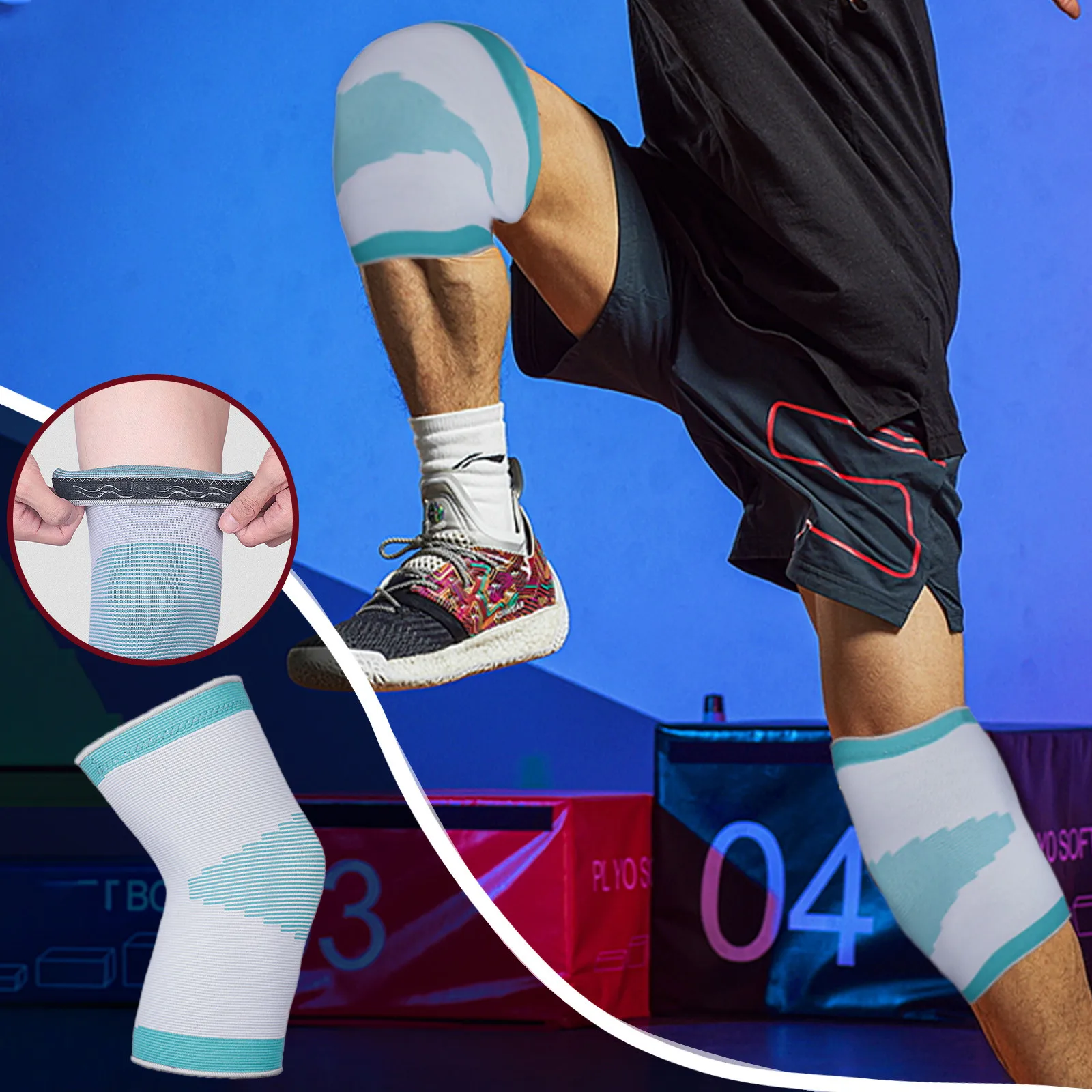 Knitted Sports Knee Pads With Spring Silicone Ring Outdoor Fitness Basketball Mountaineering Cycling Running Knee Pads Brace
Knitted Sports Knee Pads With Spring Silicone Ring Outdoor Fitness Basketball Mountaineering Cycling Running Knee Pads Brace