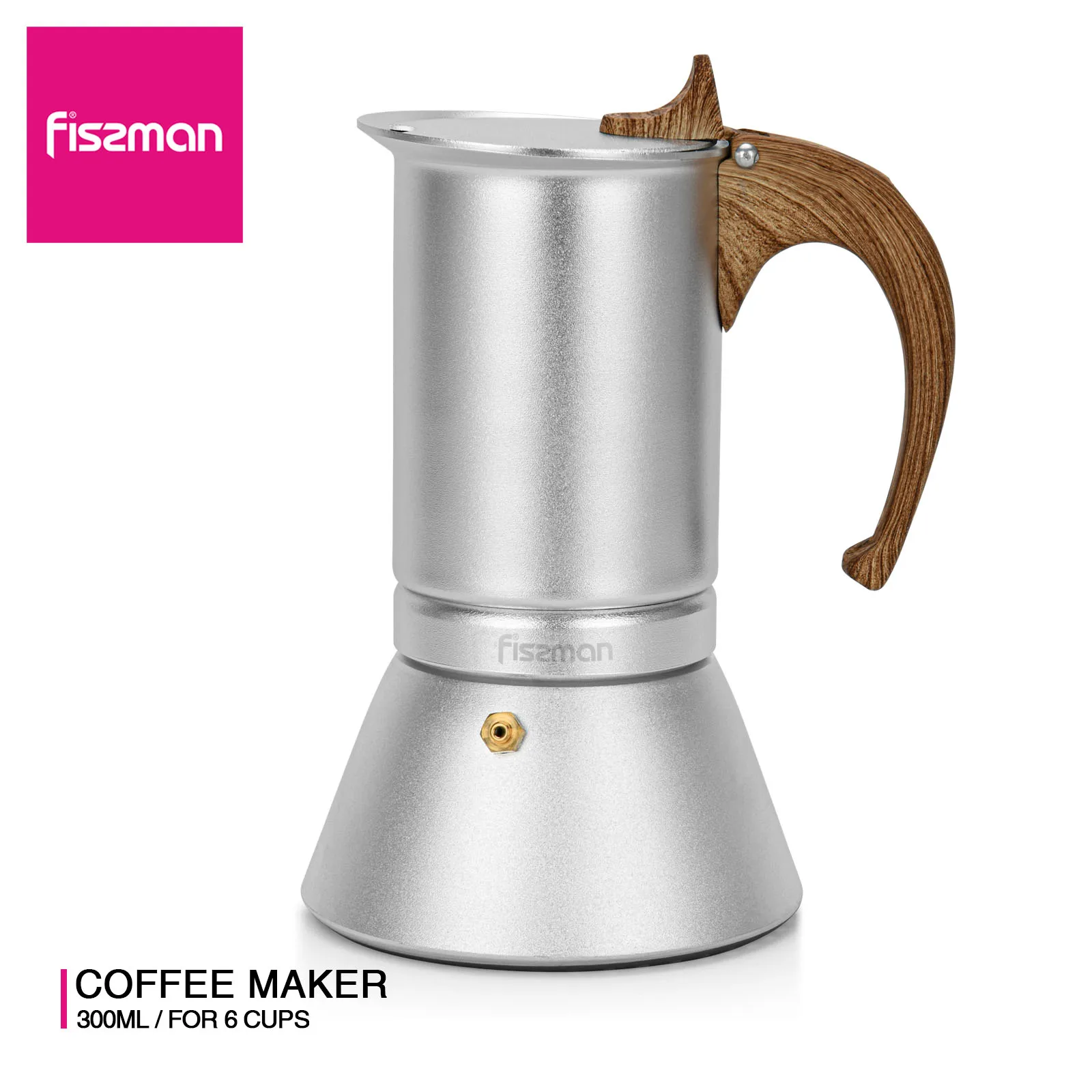 FISSMAN Italian Coffee Pot 300ml Espresso Maker Latte Mocha 6 Cups Aluminum Coffee Maker Coffeeware For Induction Stovetop
FISSMAN Italian Coffee Pot 300ml Espresso Maker Latte Mocha 6 Cups Aluminum Coffee Maker Coffeeware For Induction Stovetop