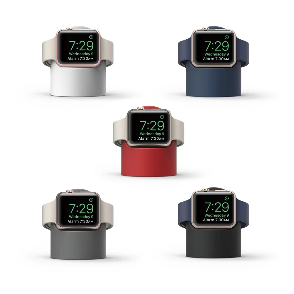 Силиконовые зарядки стенд держатель для Apple Watch версии 6 SE 5 4 3/2/1 тумбочка