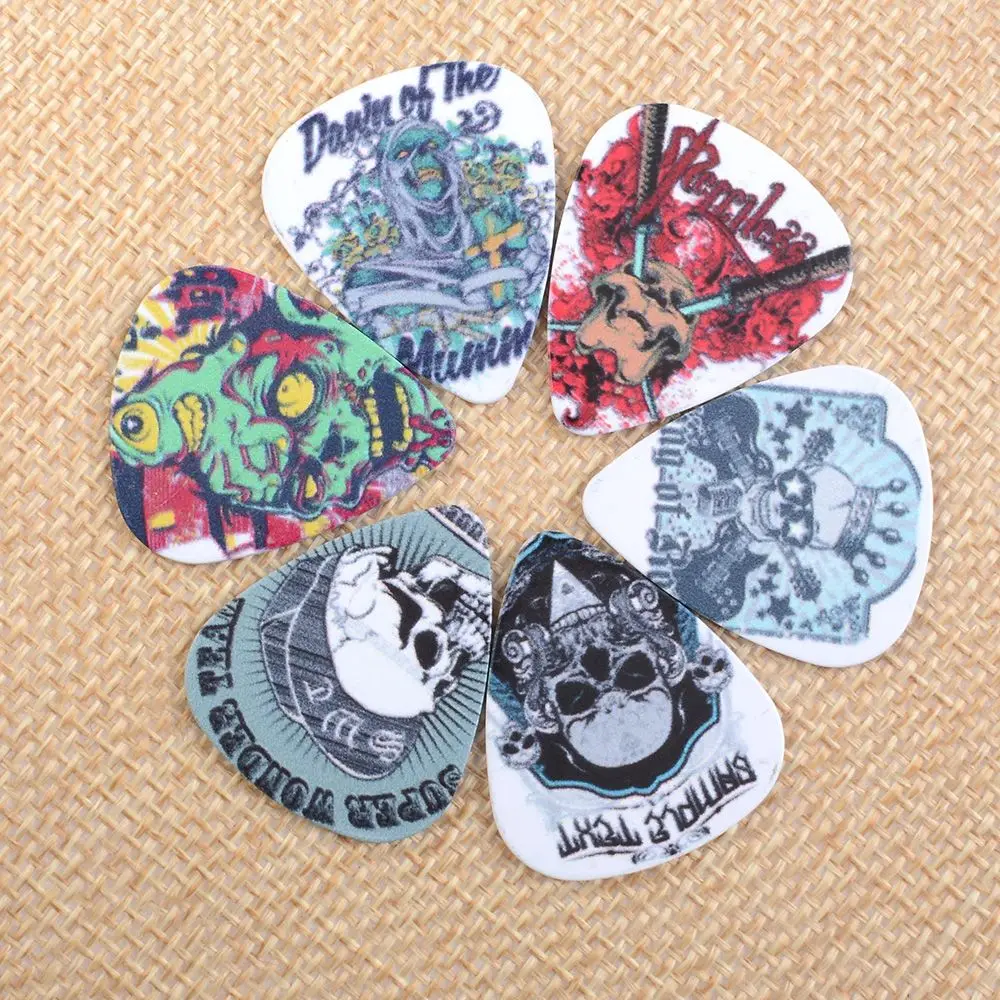 10pcs Plastic Skull Pattern Guitar Paddle Picks Thickness 1.0mm Bass Guitar Pick Parts Musical Instrument Accessories 
10pcs Plastic Skull Pattern Guitar Paddle Picks Thickness 1.0mm Bass Guitar Pick Parts Musical Instrument Accessories