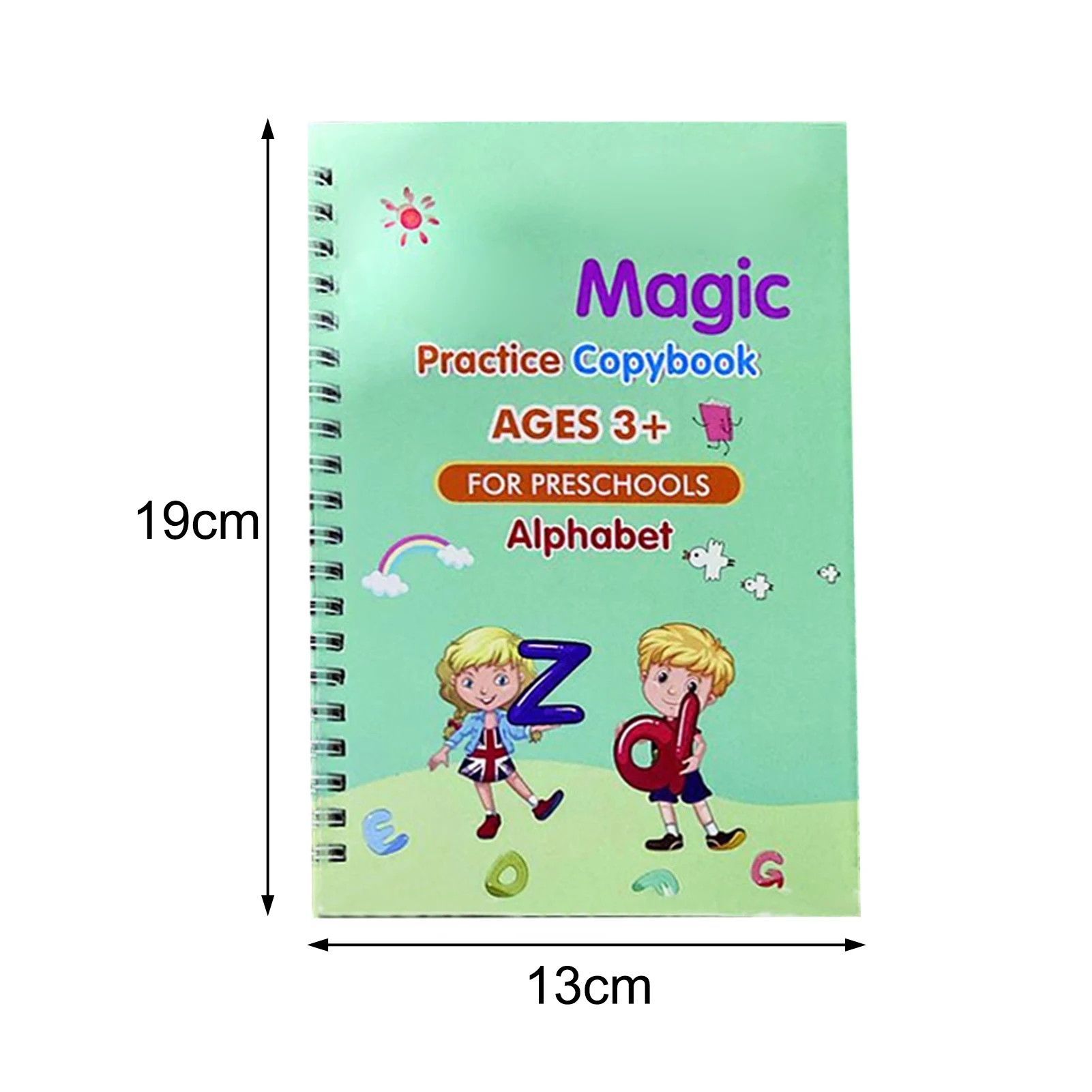 Montessori 4 Books + Pen Magic Practice Copybook Free Wiping Children's Copybook Magic Magic Writing Sticker English Version 
Montessori 4 Books + Pen Magic Practice Copybook Free Wiping Children's Copybook Magic Magic Writing Sticker English Version