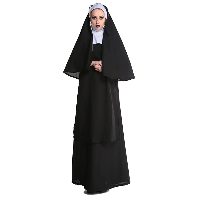 Carnival Halloween Adult Nun Mother Costume Religious Church Convent Holy Superior Outfit Cosplay Party Fancy Dress 
Carnival Halloween Adult Nun Mother Costume Religious Church Convent Holy Superior Outfit Cosplay Party Fancy Dress