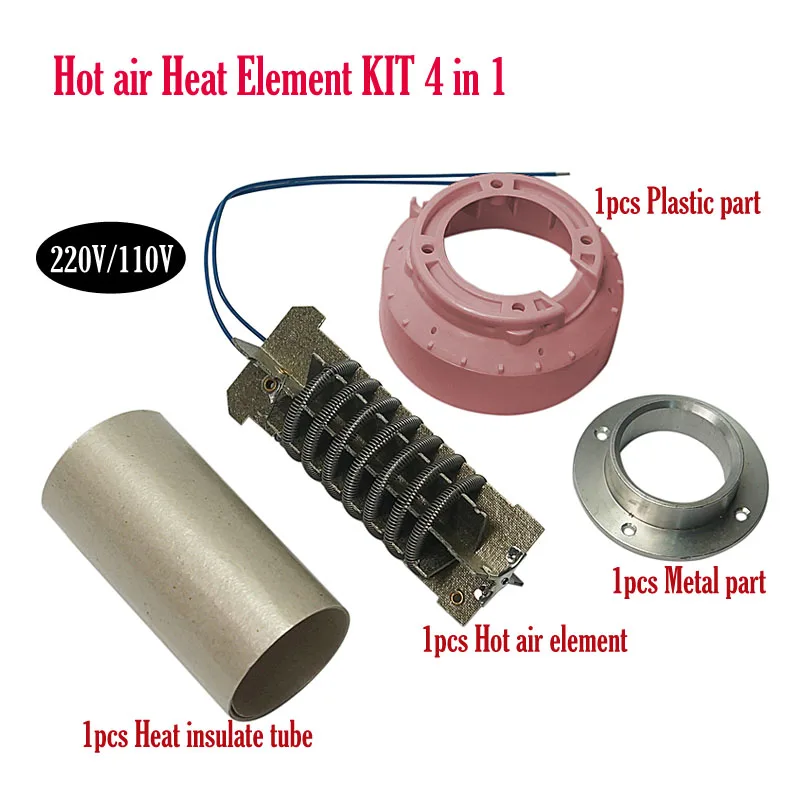 Hot Air Heat Element 4 In 1 Kit 800W for HT R390 R392 R490 T300 R590 Bga Rework Station 110V 220V Authorized Sales
Hot Air Heat Element 4 In 1 Kit 800W for HT R390 R392 R490 T300 R590 Bga Rework Station 110V 220V Authorized Sales