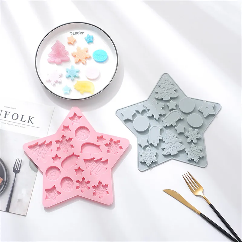 Силиконовая форма в виде пятиконечной звезды в форме свиньи, Рождественская форма для шоколадного торта, форма для шоколада, Фотополимерна...
Силиконовая форма в виде пятиконечной звезды в форме свиньи, Рождественская форма для шоколадного торта, форма для шоколада, Фотополимерна...