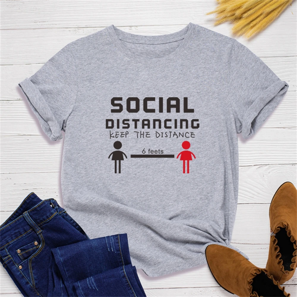 Keep SOCIAL Distancing Print Women T Shirt Short Sleeve O Neck Women Tshirt Ladies Fashion Tee Shirt Tops 2E9G
Keep SOCIAL Distancing Print Women T Shirt Short Sleeve O Neck Women Tshirt Ladies Fashion Tee Shirt Tops 2E9G