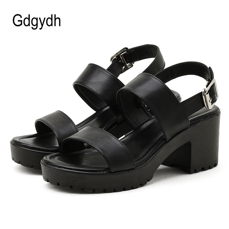 Gdgydh Summer Sandals Shoes Women Platform Thick Sole Concise One Strap Sandals Heels Black Solid Color Mother Gift Non-Slip
Gdgydh Summer Sandals Shoes Women Platform Thick Sole Concise One Strap Sandals Heels Black Solid Color Mother Gift Non-Slip