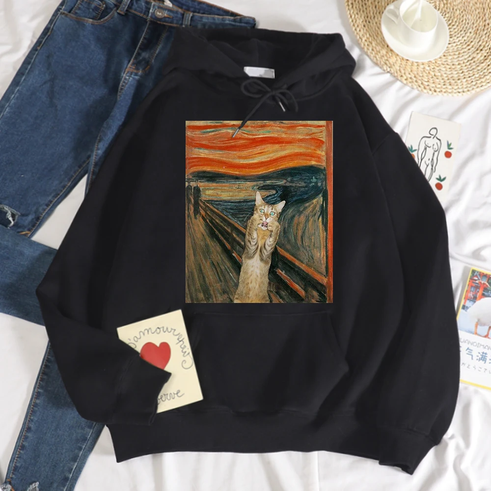 Oil Painting Cat'S Dusk Printed Hoody Womens Autumn Streetwearstreetwear O-Neck Casual Pullover Street 2021 New Hoodie
Oil Painting Cat'S Dusk Printed Hoody Womens Autumn Streetwearstreetwear O-Neck Casual Pullover Street 2021 New Hoodie