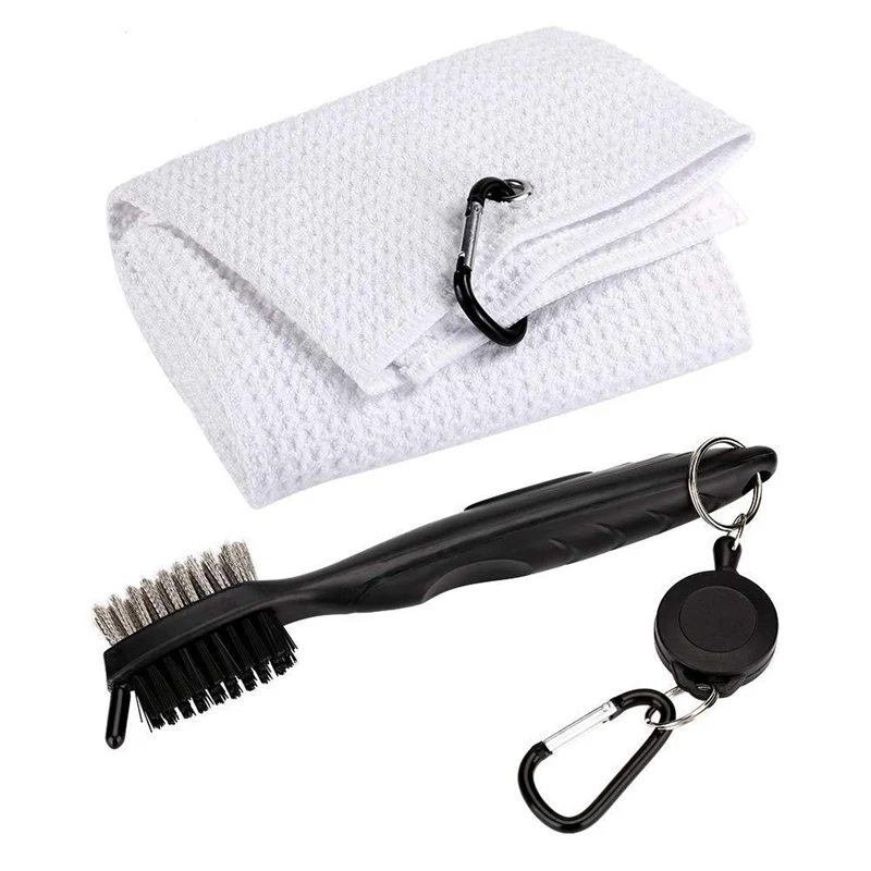 Golf Club Brush and Towel Kit Cleaner with Loop Clip for Hanging on Golf Bag Club Groove Ball Cleaning Tool Set Up
Golf Club Brush and Towel Kit Cleaner with Loop Clip for Hanging on Golf Bag Club Groove Ball Cleaning Tool Set Up