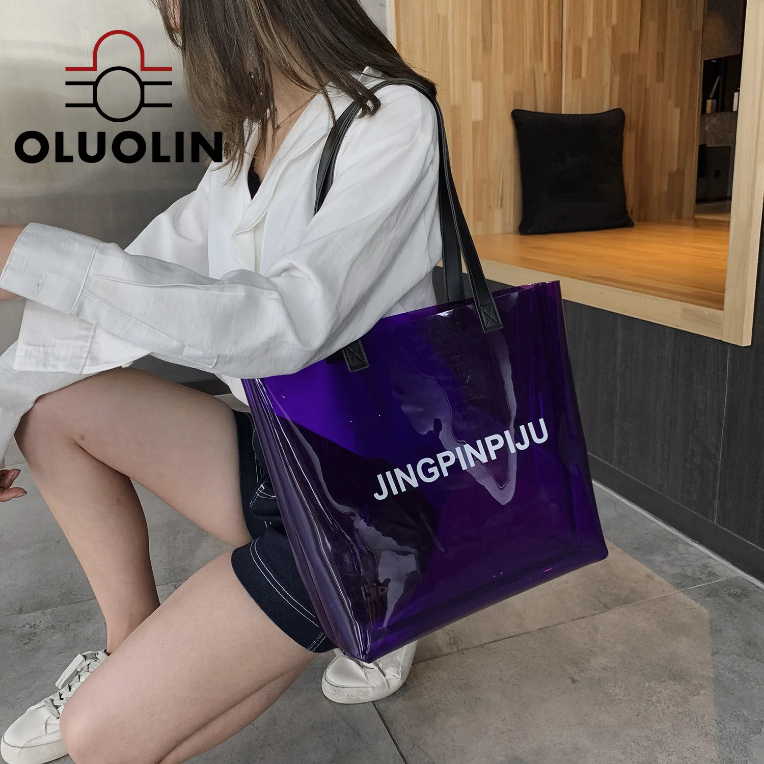 Book Bags Women Mass Shoulder Hand Bag Leisure Minimalist Transparent Magnetic Clasp Sweet Jelly Bag Schoolbag Ladies Shopping
Book Bags Women Mass Shoulder Hand Bag Leisure Minimalist Transparent Magnetic Clasp Sweet Jelly Bag Schoolbag Ladies Shopping
