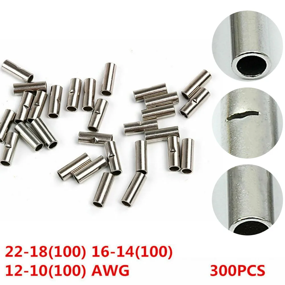 300 шт., неизолированные бесшовные стыковые клеммы, 22-18,16-14,12-10 Ga AWG, автомобильные аксессуары
300 шт., неизолированные бесшовные стыковые клеммы, 22-18,16-14,12-10 Ga AWG, автомобильные аксессуары
