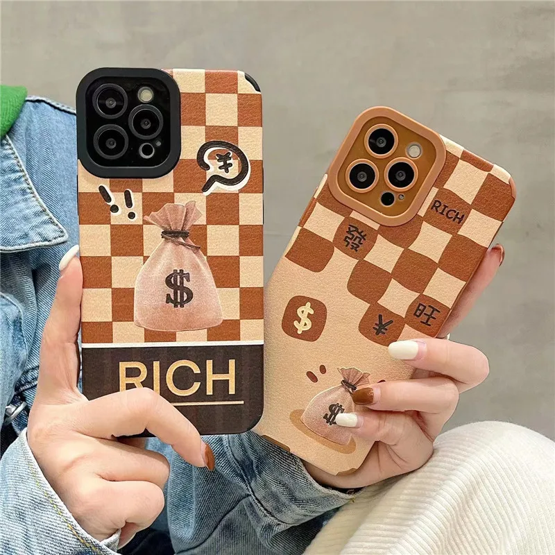 Angel Eyes Liquid leather rich plaid purse TPU Phone Cases For Iphone 11 12 13 Pro Max 7 8 Plus X XR Xsmax Soft thin Coque Cover
Angel Eyes Liquid leather rich plaid purse TPU Phone Cases For Iphone 11 12 13 Pro Max 7 8 Plus X XR Xsmax Soft thin Coque Cover