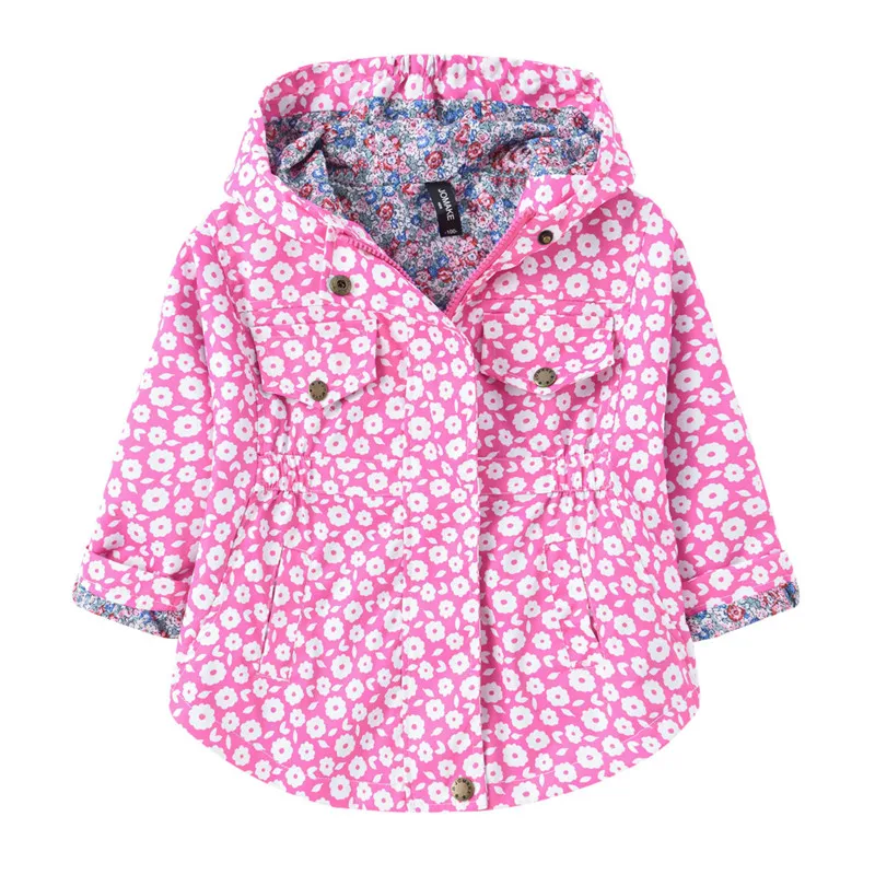 Spring and autumn new children's windbreaker hooded jacket 2-8 years old girls mid-waist flower pure cotton casual hooded jacket 
Spring and autumn new children's windbreaker hooded jacket 2-8 years old girls mid-waist flower pure cotton casual hooded jacket