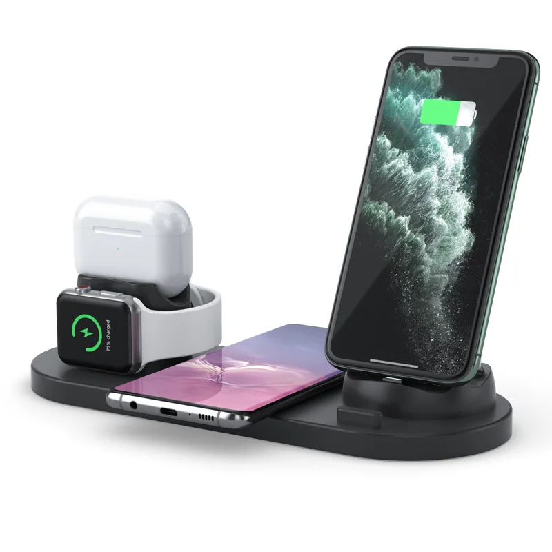 10W 6 in 1 Wireless Charger Dock Station Fast Wireless Charging Bracket Holder for Android/Type-C USB Phones Qi Fast Charging
10W 6 in 1 Wireless Charger Dock Station Fast Wireless Charging Bracket Holder for Android/Type-C USB Phones Qi Fast Charging
