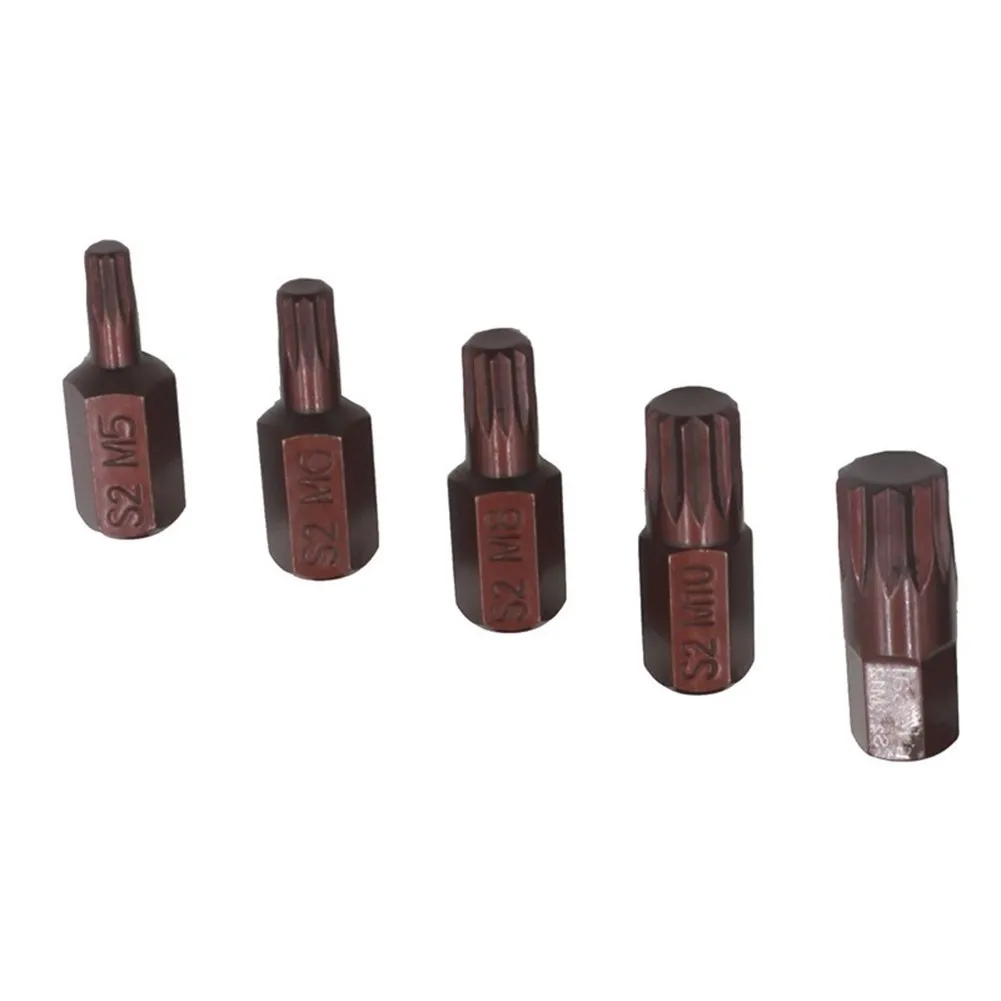 Screwdriver Bit 5pcs 30mm Star Head M5 M6 M8 M10 M12 10mm Hex Shank S2 Alloy Steel Magnetic 12 Point Spline Screw Driver Bit
Screwdriver Bit 5pcs 30mm Star Head M5 M6 M8 M10 M12 10mm Hex Shank S2 Alloy Steel Magnetic 12 Point Spline Screw Driver Bit