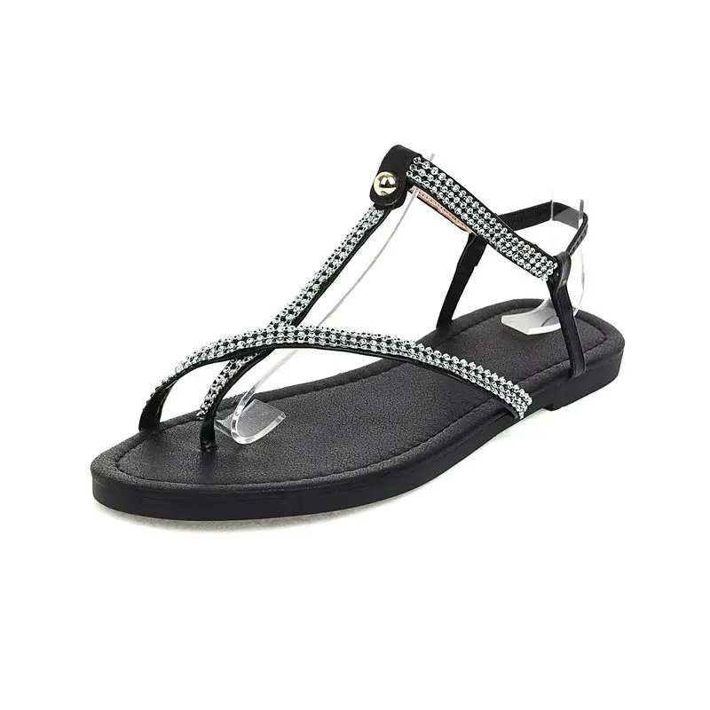 Summer Comfortable Flat-Heel Ladies Sandals One-Line Buckle Beach Shoes Female Casual Shoes Black White Gold Silver
Summer Comfortable Flat-Heel Ladies Sandals One-Line Buckle Beach Shoes Female Casual Shoes Black White Gold Silver