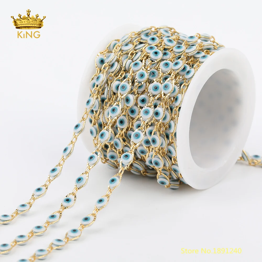 5meters 4mm White Evil Eye Enamel Pated Gold Chains,Coin Enamel Evil Eye Beaded Chains,Body Chain Findings Wholesale
5meters 4mm White Evil Eye Enamel Pated Gold Chains,Coin Enamel Evil Eye Beaded Chains,Body Chain Findings Wholesale