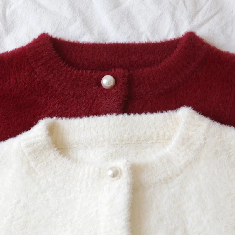 Women Fall Cardigans Fake Fur Short Sweater And Long Sleeve Short Crop Mohair White Knitting Jacket
Women Fall Cardigans Fake Fur Short Sweater And Long Sleeve Short Crop Mohair White Knitting Jacket