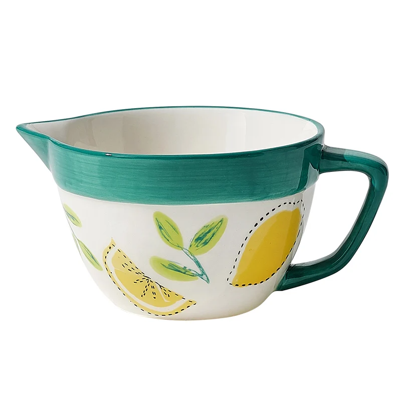 Creative ceramic mixing bowls use for baking fruit salad cereal noodle dessert student dormitory bowl Cherry lemon pasta bowl
Creative ceramic mixing bowls use for baking fruit salad cereal noodle dessert student dormitory bowl Cherry lemon pasta bowl