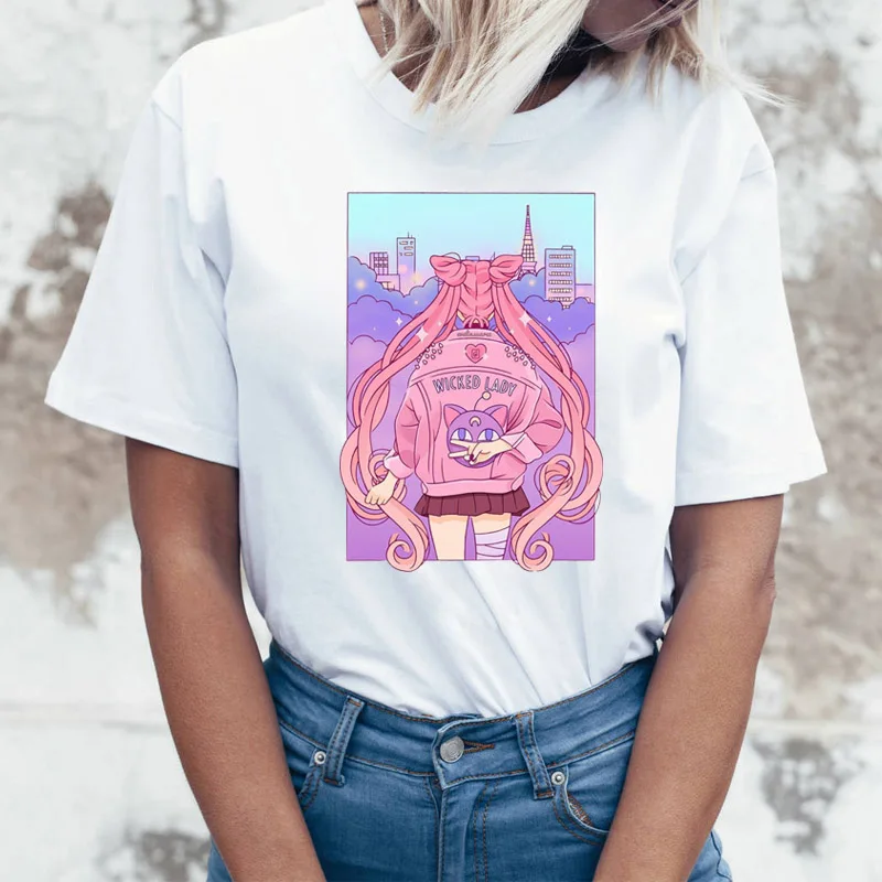 Y2k Tops Women T shirt Aesthetic Summer Tee Cartoon Print Graphic tee Short Sleeve O-neck Female T-shirt Casual Woman tshirts
Y2k Tops Women T shirt Aesthetic Summer Tee Cartoon Print Graphic tee Short Sleeve O-neck Female T-shirt Casual Woman tshirts