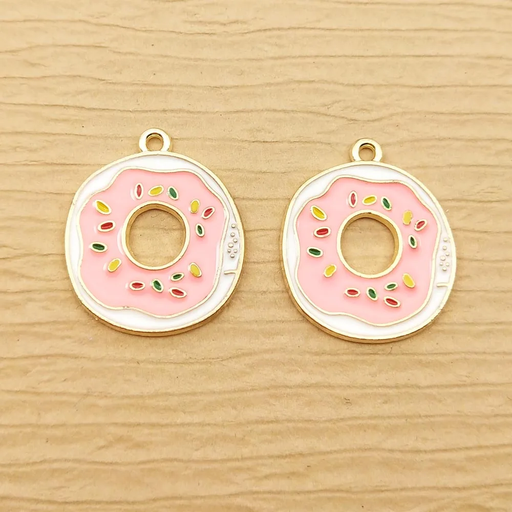 10pcs 20x29mm Enamel Doughnut Charm for Jewelry Making Earring Pendant Bracelet Necklace Charms Diy Accessories Craft Findings
10pcs 20x29mm Enamel Doughnut Charm for Jewelry Making Earring Pendant Bracelet Necklace Charms Diy Accessories Craft Findings