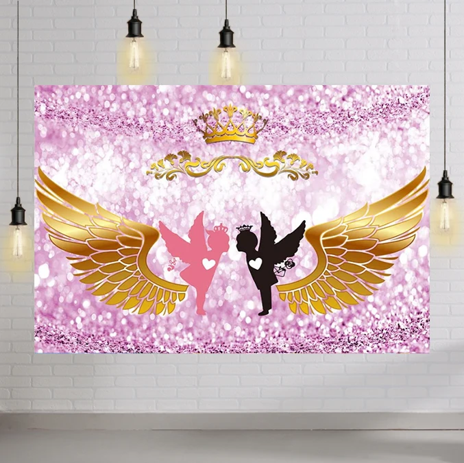 Heaven Sent Baby Shower Backdrop Royal Princess Girl Little Prince Bokeh Pink Angel Gold Wing God Gift Photography Backdrop
Heaven Sent Baby Shower Backdrop Royal Princess Girl Little Prince Bokeh Pink Angel Gold Wing God Gift Photography Backdrop