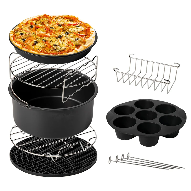 Air Fryer Accessories for Gowise Phillips Cozyna and Secura, Set of 7, Fit all Airfryer 3.7QT - 4.2QT - 5.3QT - 5.8QT
Air Fryer Accessories for Gowise Phillips Cozyna and Secura, Set of 7, Fit all Airfryer 3.7QT - 4.2QT - 5.3QT - 5.8QT