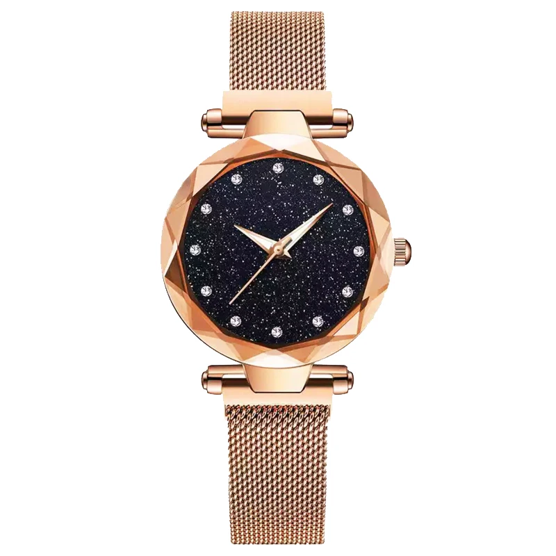 Relojes de lujo de malla para mujer, pulsera de cuarzo con hebilla , Diamante estrellado
Relojes de lujo de malla para mujer, pulsera de cuarzo con hebilla , Diamante estrellado