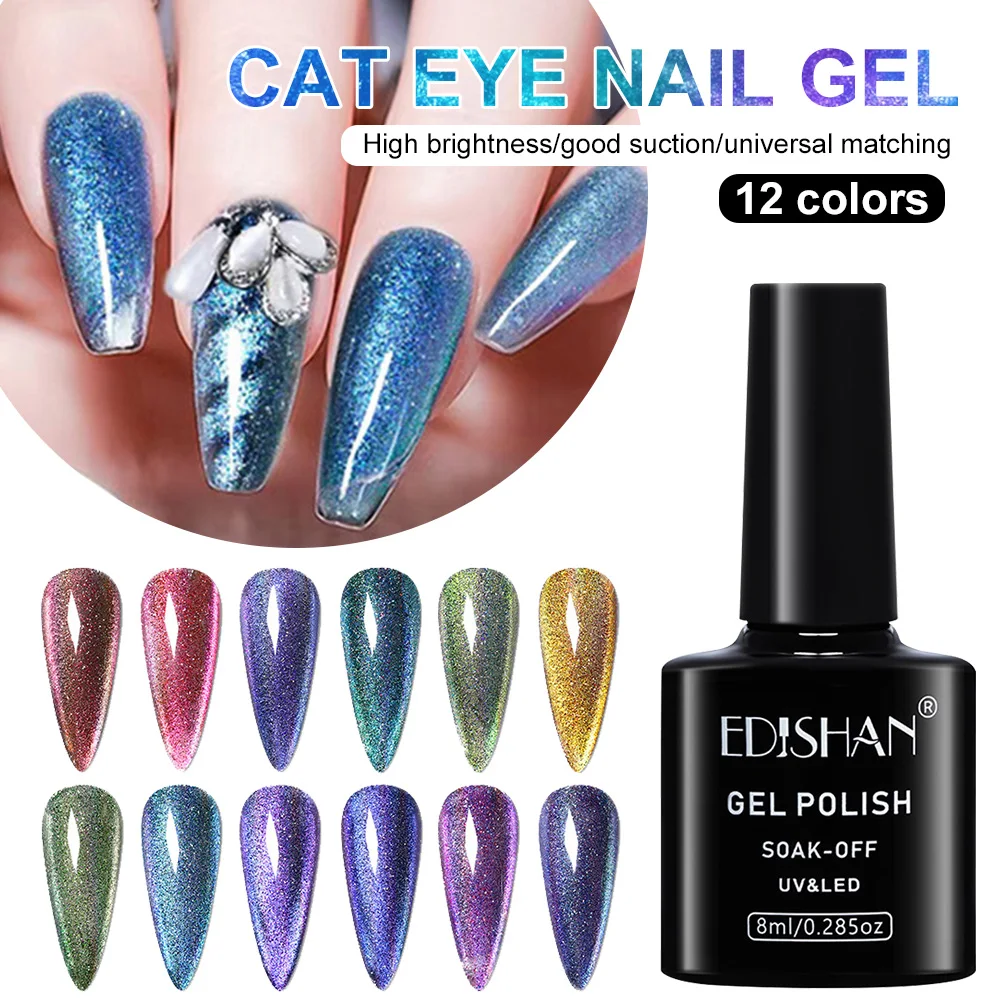 8ml Cat Eye Nail Gel Polish Dreamy Shimmer UV Gel Crystal Ice Spar Cat Eyes Varnish Lacquer Polish Manicure Tools Support CSV
8ml Cat Eye Nail Gel Polish Dreamy Shimmer UV Gel Crystal Ice Spar Cat Eyes Varnish Lacquer Polish Manicure Tools Support CSV