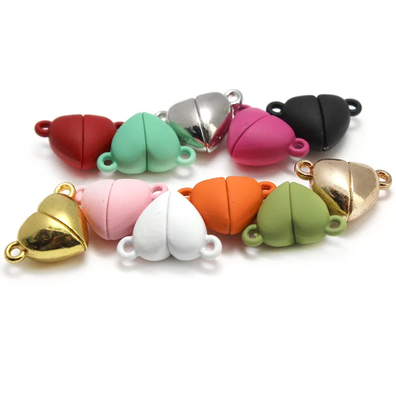 10Set Heart Shaped Strong Magnetic Clasps for Leather Cord Bracelet Necklace Magnet End Clasp Connectors for DIY Jewelry Making
10Set Heart Shaped Strong Magnetic Clasps for Leather Cord Bracelet Necklace Magnet End Clasp Connectors for DIY Jewelry Making