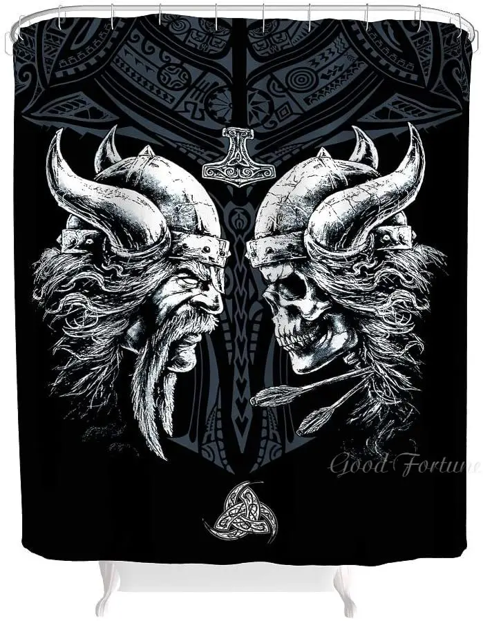 Универсальные простые в уходе занавески для ванной с крючками и принтом викингов World Tour
Универсальные простые в уходе занавески для ванной с крючками и принтом викингов World Tour