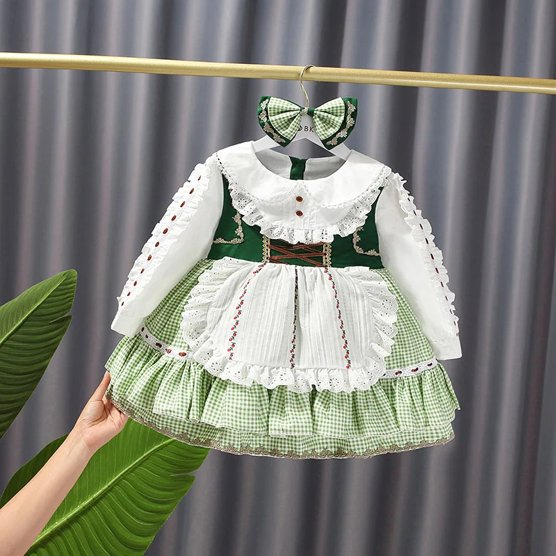 Lolita Baby Girls Long Sleeve Children Infants Bow Princess Ruffle Plaided Birthday Part Sweet Dresses Kids
Lolita Baby Girls Long Sleeve Children Infants Bow Princess Ruffle Plaided Birthday Part Sweet Dresses Kids