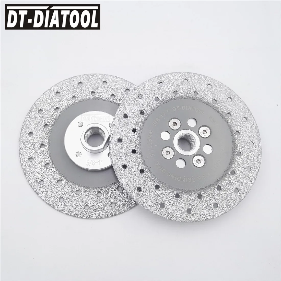 DT-DIATOOL 2 шт 125 мм/5 "5/8-11 фланец вакуумной пайки Алмазный шлифовальный режущий диск формирующий Камень Гранит Мрамор Бетон лезвие
DT-DIATOOL 2 шт 125 мм/5 "5/8-11 фланец вакуумной пайки Алмазный шлифовальный режущий диск формирующий Камень Гранит Мрамор Бетон лезвие