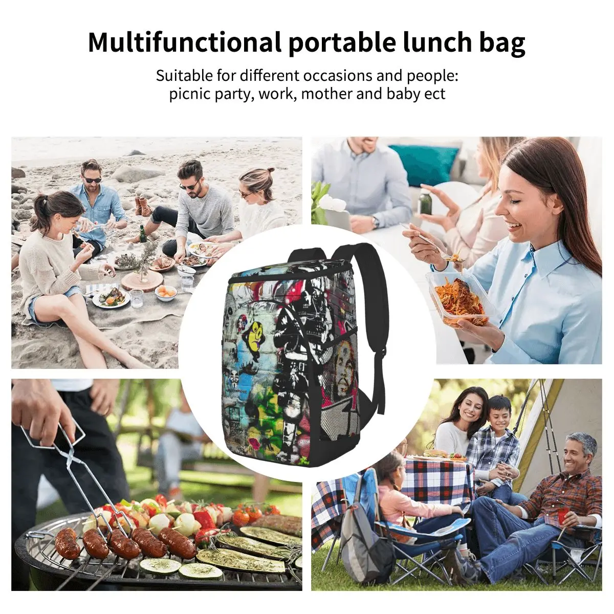 Mural Cooler Bag Backpack Picnic thermal Food Delivery Ice Thermo Lunch Camping Refrigerator Insulated Pack Accessories Supplies
Mural Cooler Bag Backpack Picnic thermal Food Delivery Ice Thermo Lunch Camping Refrigerator Insulated Pack Accessories Supplies
